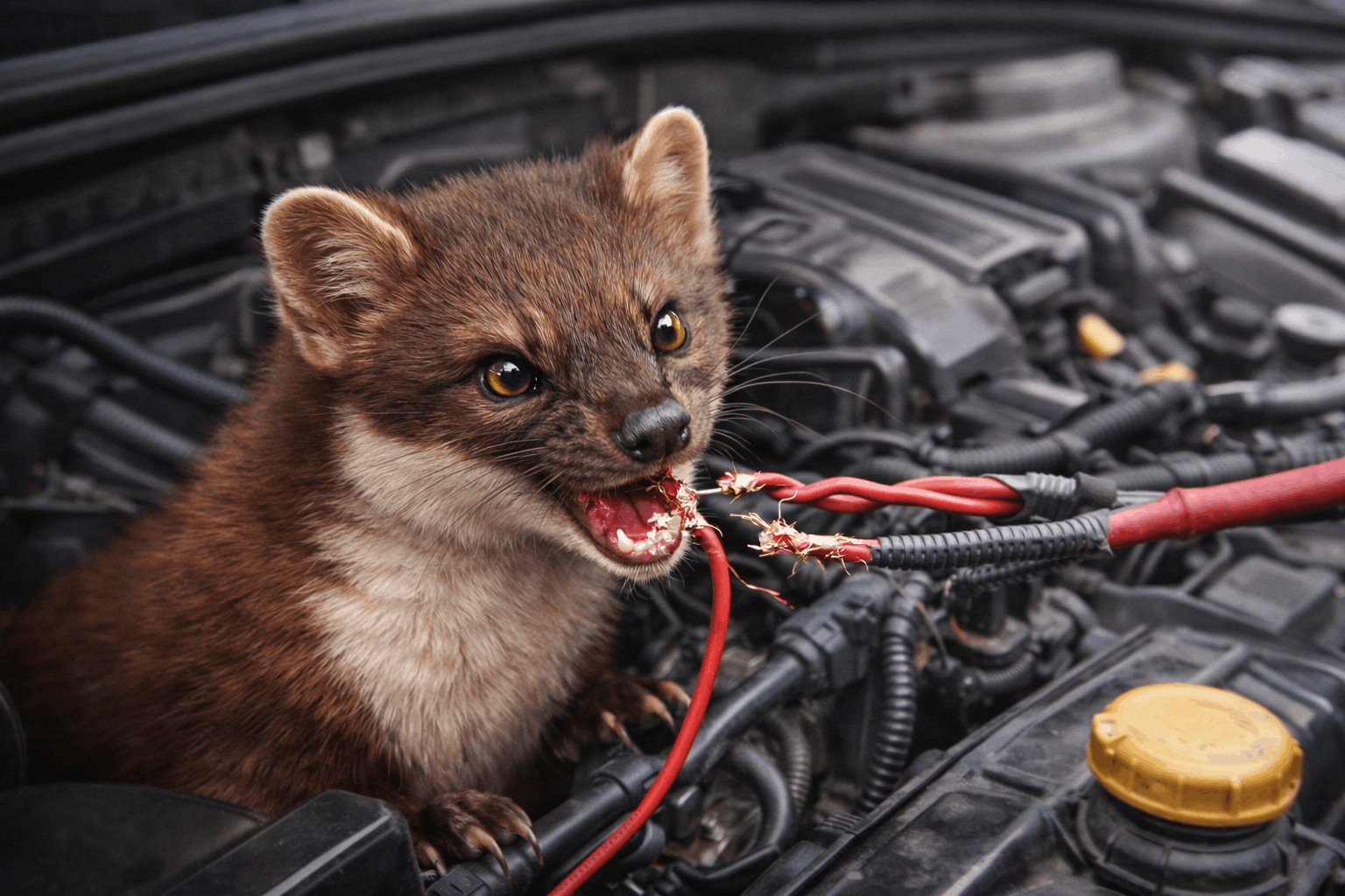 grafika kuna w samochodzie